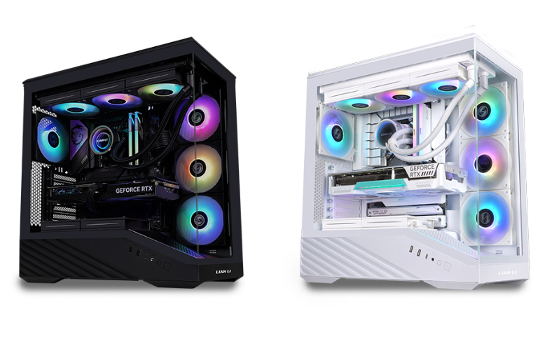 Black and white custom desktop computers