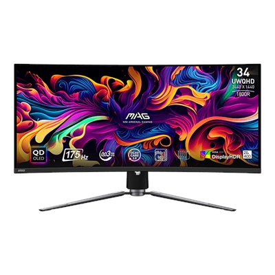 MSI MAG 341CQP QD-OLED X28 34" Class UW-QHD Curved Screen Gaming OLED Monitor - 21:9